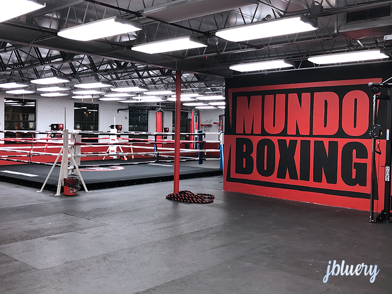 jbluery does mural for the famous Muhammad Ali Mundo Boxing Gym in Tropical Park!